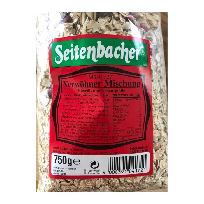 Seitenbacher® Verwöhnmischung Müsli 750,0 g, 1 St.