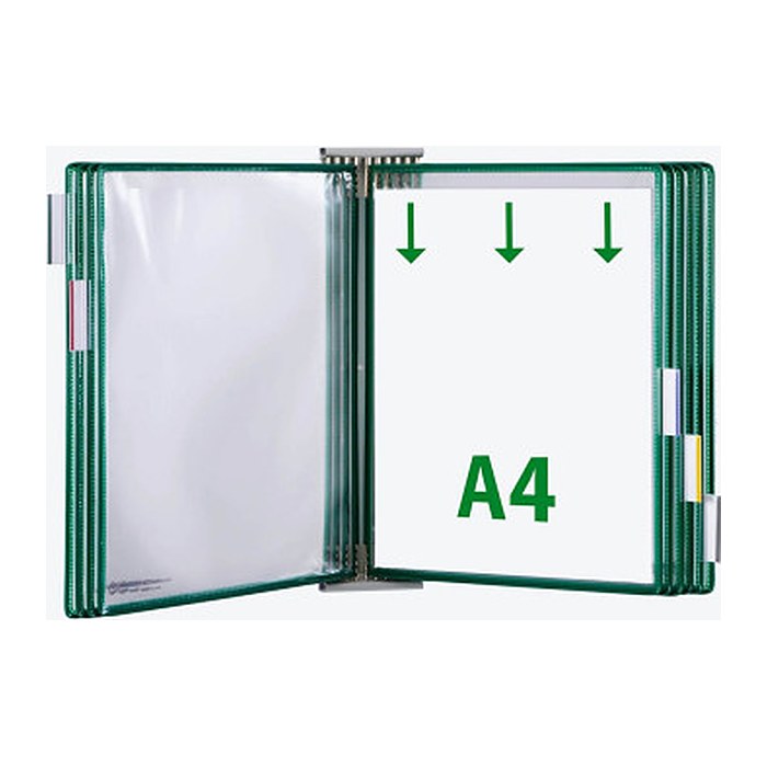 tarifold Wand-Sichttafelsystem 424105 DIN A4 grün mit 10 St. Sichttafeln, 1 St.
