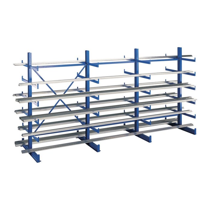 SCHULTE Kragarmregal K1000 14497 enzianblau 500,0 x 100,0 x 200,0 cm