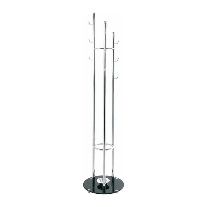 HAKU Möbel Kleiderständer 89255 silber Metall 9 Haken 40,0 x 183,0 cm, 1 St.