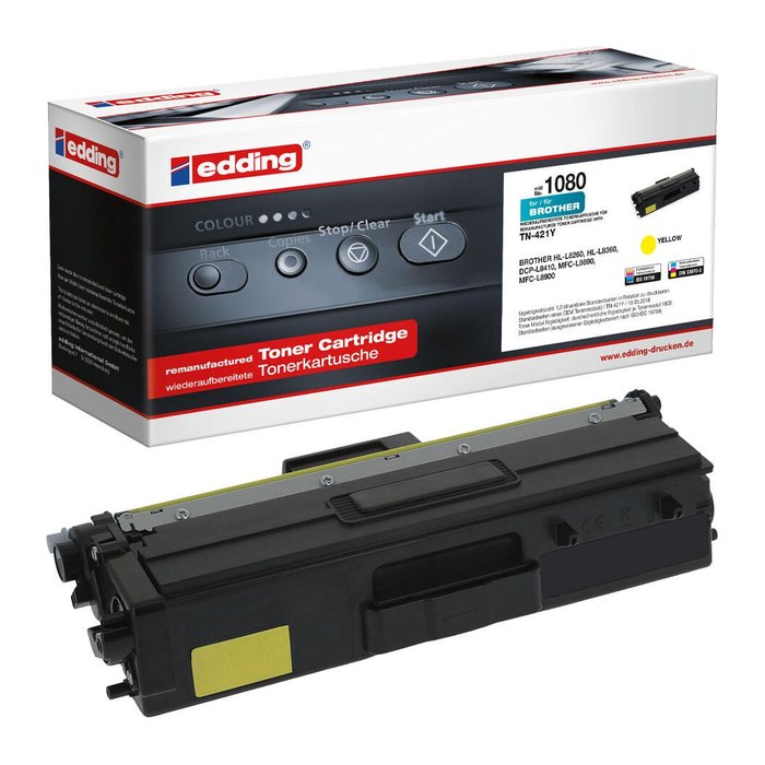 edding EDD-1080  gelb Toner kompatibel zu brother TN-421Y
