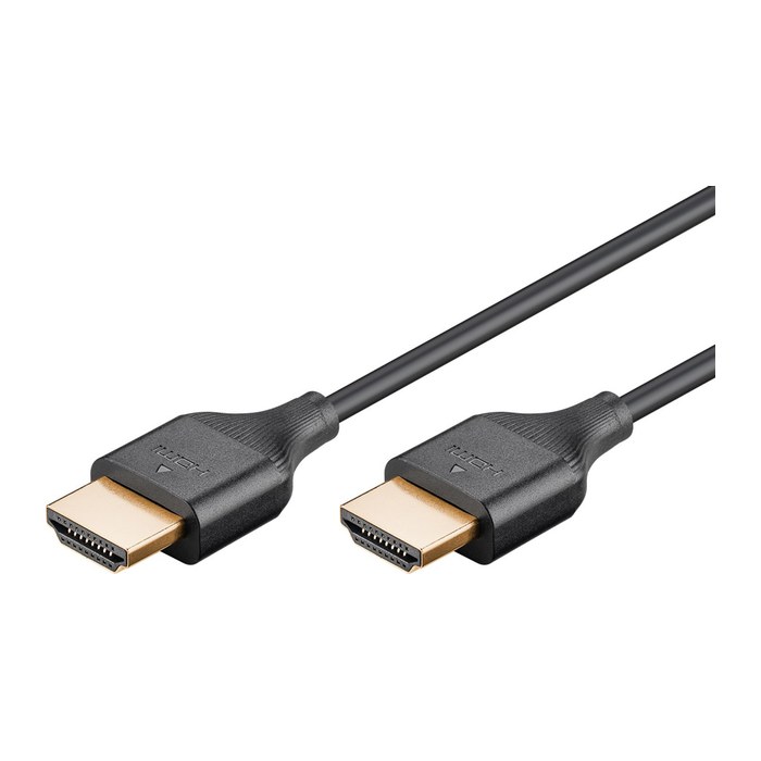 goobay Slim Ultra High-Speed HDMI-Kabel mit Ethernet 2,0 m schwarz, 1 St.