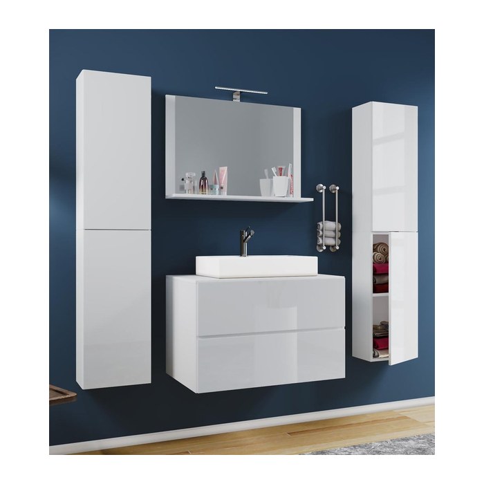 VCM my bath Badmöbel-Set 5-teilig Lendas XL 915216 weiß 147,0 x 52,0 x 150,0 cm