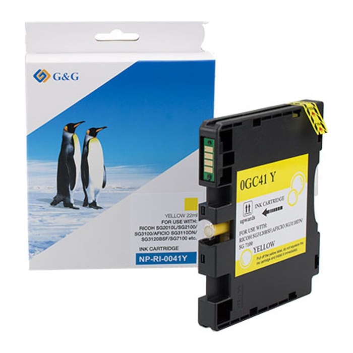 G&G Tintenpatrone kompatibel Ricoh GC41Y/ 405768 XL-Gelb