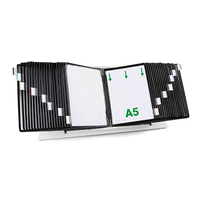 tarifold Sichttafelsystem 435407 DIN A5 schwarz mit 40 St. Sichttafeln, 1 St.