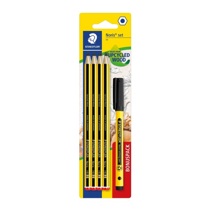 STAEDTLER Noris® Bleistifte HB schwarz/gelb, 1 Set
