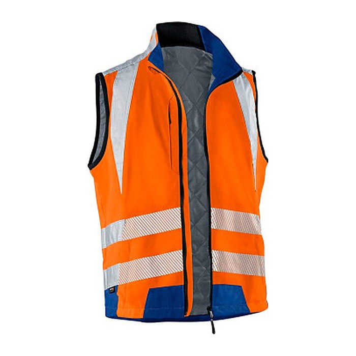 KÜBLER® unisex Warnweste REFLECTIQ orange, kornblau Größe XL
