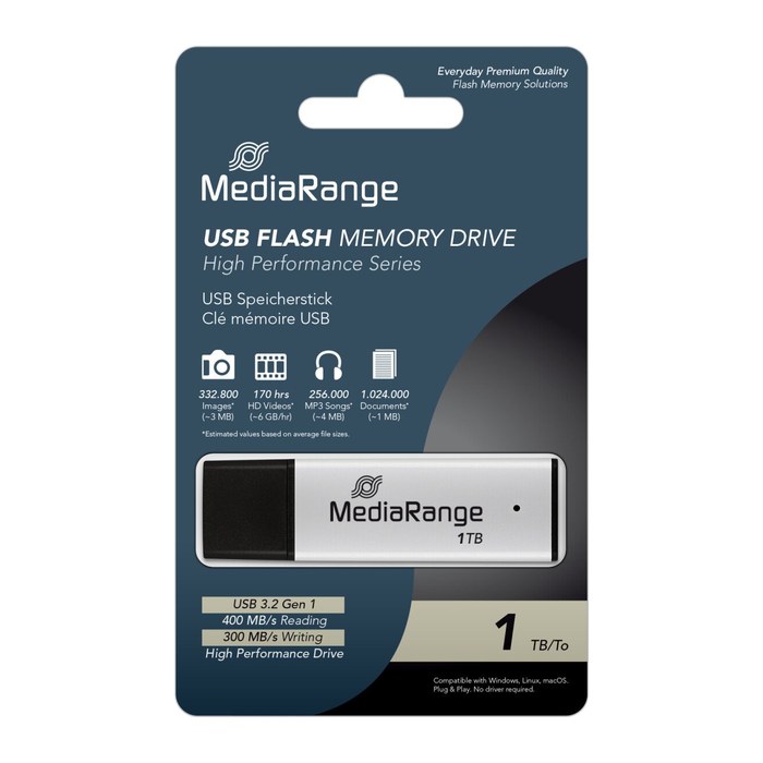 MediaRange USB-Stick USB 3.2 Gen1 USB-C 1TB