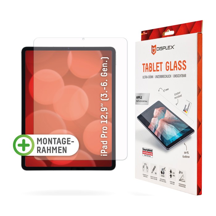 DISPLEX® Tablet Glass Display-Schutzglas für Apple iPad Pro 12,9" 3. Gen (2018), iPad Pro 12,9" 4. Gen (2020), iPad Pro 12,9" 5. Gen (2021)