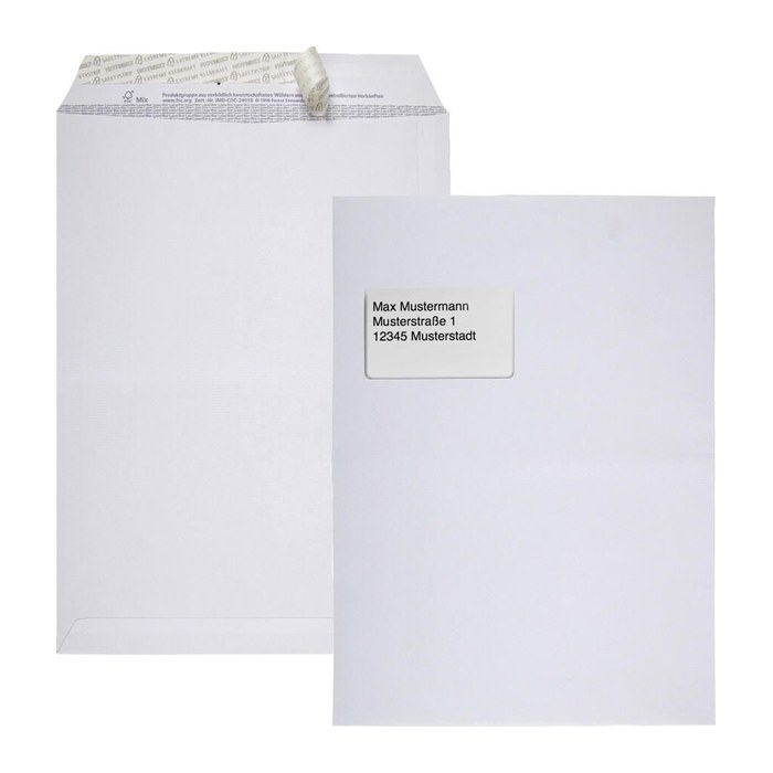 BONG Versandtaschen TopSTAR DIN C4 mit Fenster weiß 250 St.