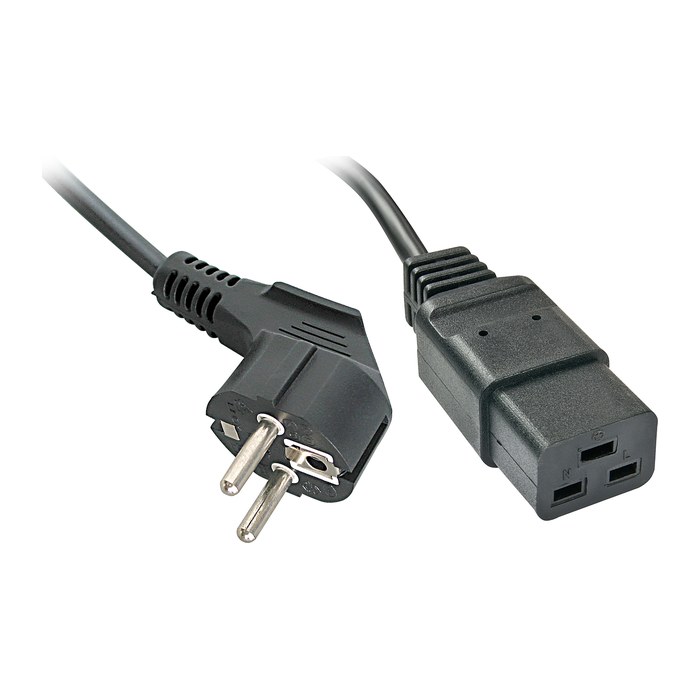 LINDY IEC-Netzkabel 320C19-Schuko 2m
