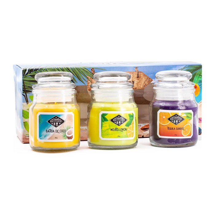 Candle Brothers Duftkerzen Set Beach Bar - 3 x 85g