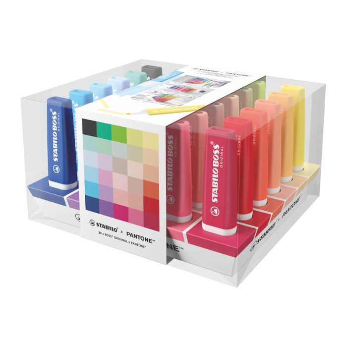 STABILO STABILO BOSS ORIGINAL x PANTONE Textmarker farbsortiert, 30 St.