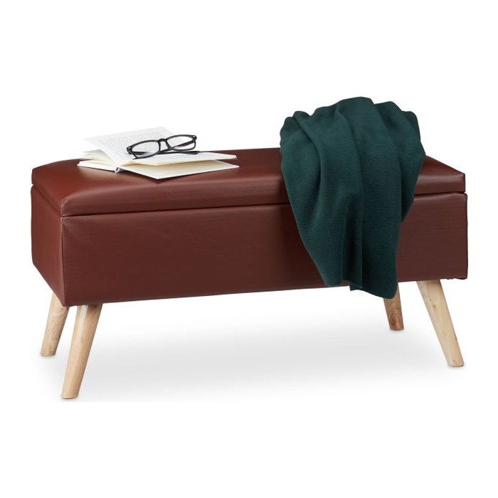 relaxdays Sitztruhe 10025734_49 weiß Holz 80,0 cm
