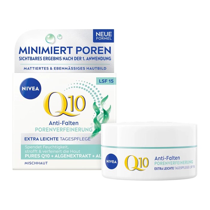 NIVEA Q10 Anti-Falten PORENVERFEINERUNG LSF 15 Gesichtscreme 50,0 ml