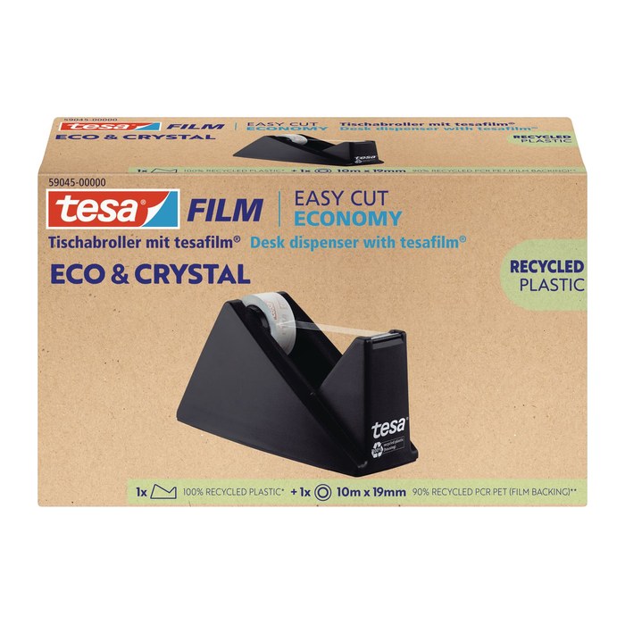 tesa Tischabroller ECO & CRYSTAL schwarz