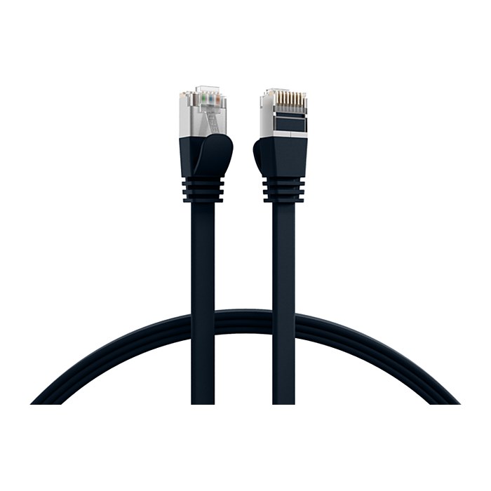 EFB RJ45 Flachpatchkabel U/FTP Cat.6A PVC 0.15m schwarz