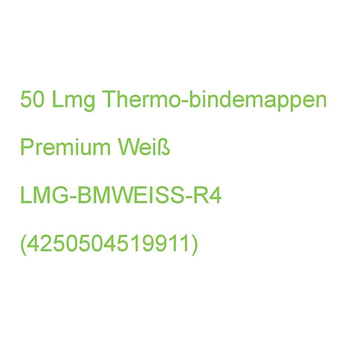 LMG Thermo-Bindemappen Premium weiß Karton für 30 - 40 Blatt, 50 St.