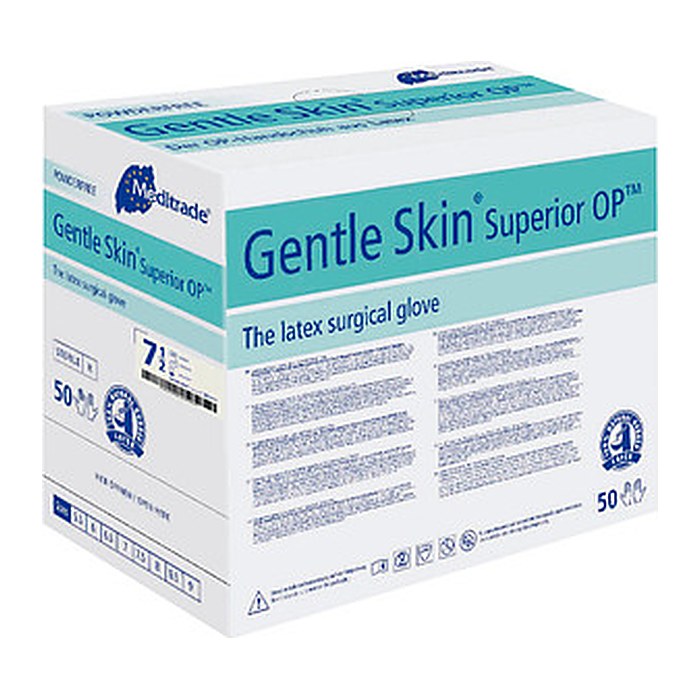 Meditrade® unisex OP-Handschuhe Gentle Skin® Superior OP™ weiß Größe 7,5, 50 Paar
