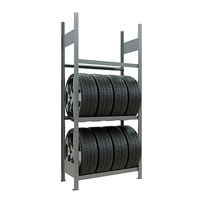 SCHULTE Reifenregal 13820 silber 90,0 x 40,0 x 200,0 cm
