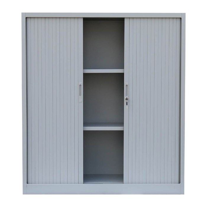 LÜLLMANN Schiebetürenschrank, 555140 lichtgrau 2 Fachböden 120,0 x 45,7 x 135,0 cm