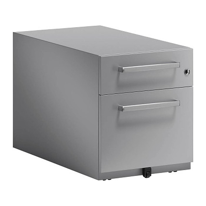BISLEY Note Rollcontainer silber 2 Auszüge 42,0 x 77,5 x 49,5 cm