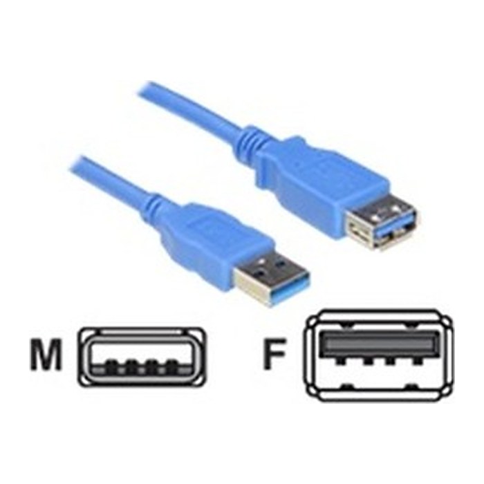 DELOCK USB3.0 Verl. A -> A St/Bu 2.00m blau