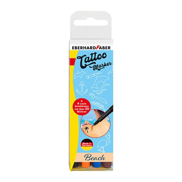EBERHARD FABER Beach Tattoostifte farbsortiert 1,0 - 5,0 mm, 4 St.
