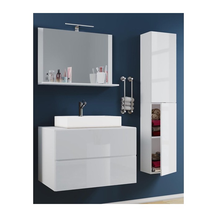 VCM my bath Badmöbel-Set 4-teilig Lendas L 915207 weiß 94,0 x 46,0 x 150,0 cm
