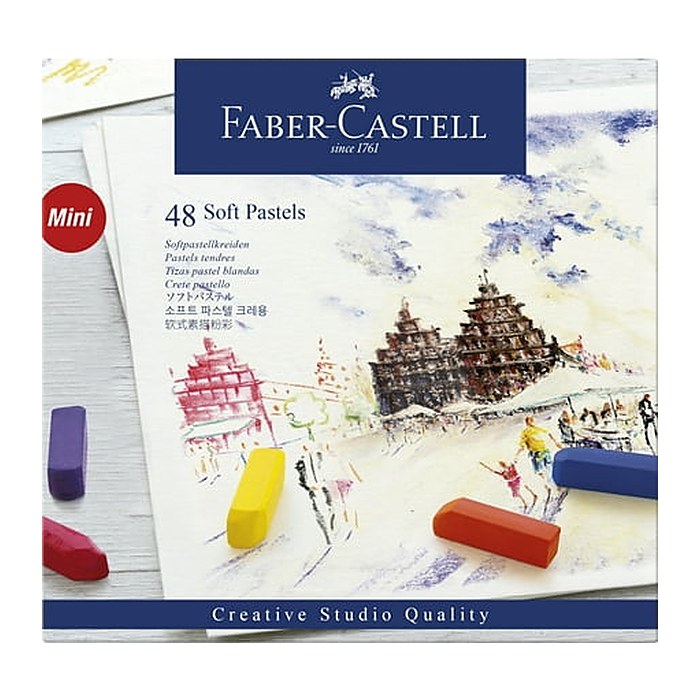 FABER-CASTELL Softpastellkreiden Mini 48er Kartonetui