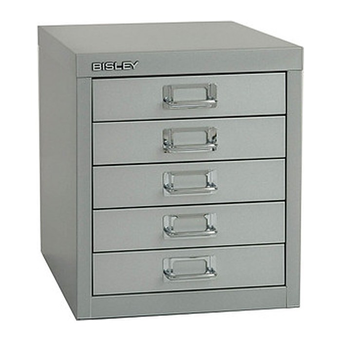 BISLEY MultiDrawer™ L125 Schubladenschrank silber 5 Schubladen 27,9 x 38,0 x 32,5 cm, 1 St.