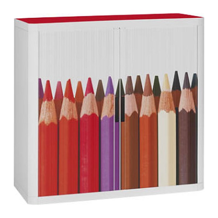 PAPERFLOW easyOffice Rollladenschrank Stifte ohne Fachböden 110,0 x 41,5 x 104,0 cm