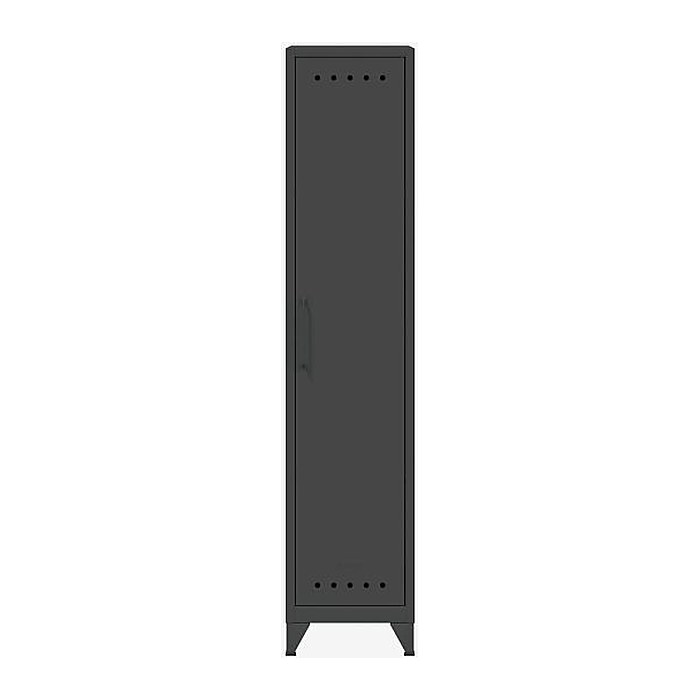 BISLEY Stahlschrank Fern Locker FERLOC634 anthrazitgrau 1 Fachboden 38,0 x 51,0 x 180,0 cm, aufgebaut, 1 St.