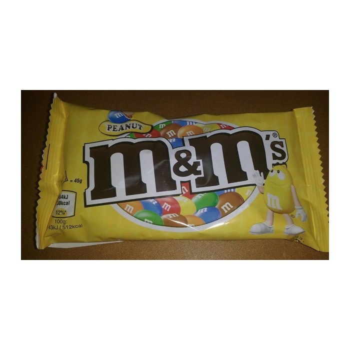 m&m's PEANUT Schokobonbons 24x 45,0 g, 24 St.