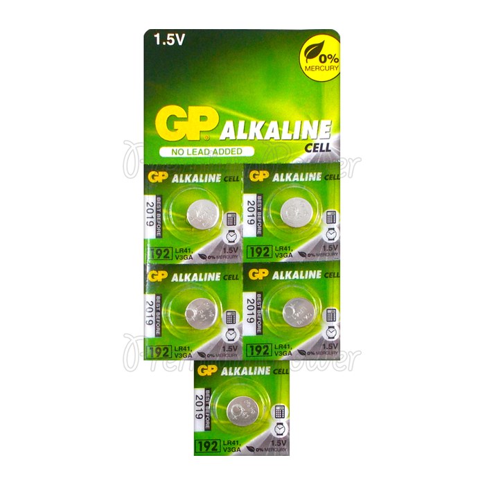GP Knopfzellen LR 41 Alkali-Mangan 1,5 V, 10 St.
