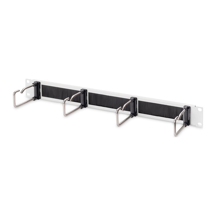 DIGITUS Kabelrangierpanel Stahlbügeln+Bürstenleiste 19" 1HE