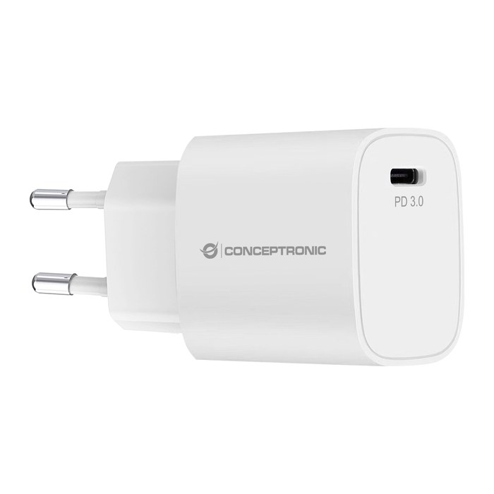 CONCEPTRONIC Ladegerät 1Port USB-C Top-Port 20WPD3.0 ws