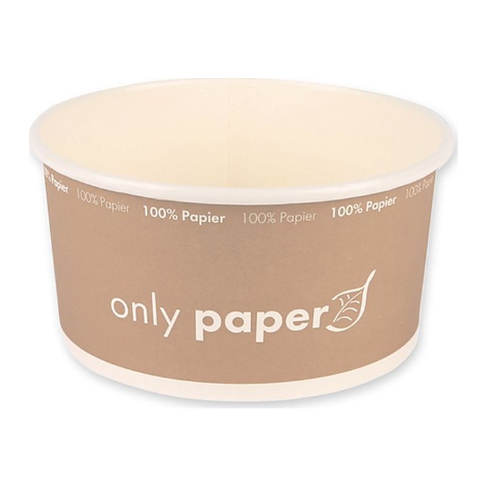 NATURE Star Einweg-Salatschalen Only Paper braun, weiß 1,0 l, 50 St.