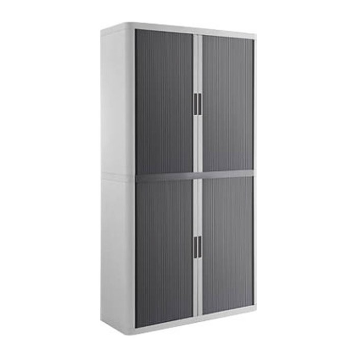 PAPERFLOW easyOffice Rollladenschrank weiß, anthrazit ohne Fachböden 110,0 x 41,5 x 204,0 cm