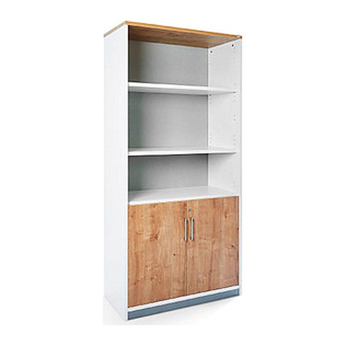 rocada Regalschrank, 1103AW08 weiß, eiche 90,0 x 45,0 x 195,0 cm, 1 St.