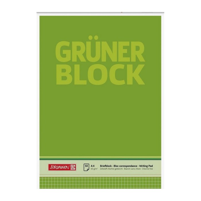BRUNNEN Briefblock DIN A4 kariert Lineatur 22, 1 St.