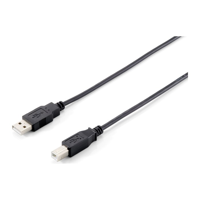 Equip USB2.0 Druckerkabel USB-A->USB-B St/St 5.00m schwarz Polybeutel
