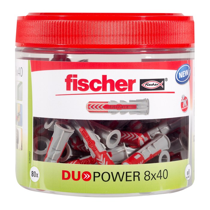 fischer DuoPower 8x40 Dose 2K 535982 Universaldübel Ø 8 mm x 40 mm, 80 St.