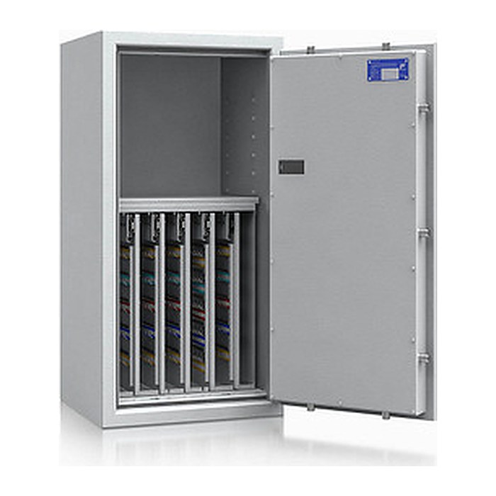 ISS safe4key Schlüsseltresor lichtgrau mit 440 Haken, Elektronikschloss, 50,0 x 42,0 x 100,0 cm, 1 St.