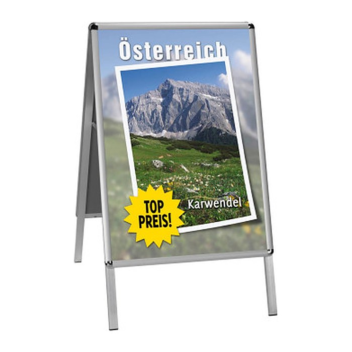 update displays Kundenstopper silber DIN A1 2 Fächer 62,4 x 6,0 x 105,0 cm, 1 St.