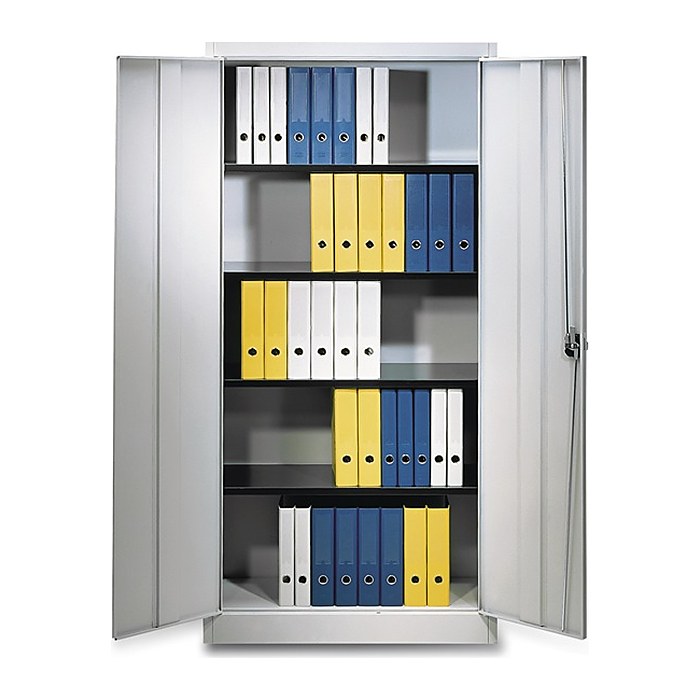mauser Stahlschrank 790052A0 lichtgrau 4 Fachböden 95,0 x 42,0 x 195,0 cm, aufgebaut, 1 St.