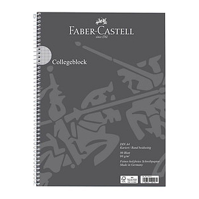 FABER-CASTELL Collegeblock kariert DIN A4 Außenrand, 1 St.