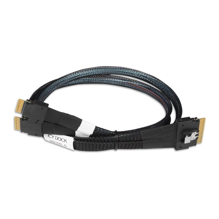 IcyDock Kabel SlimSAS 8i to 2 x SlimSAS 4i 0,5M Kabel