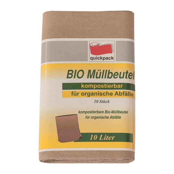 quickpack Biomüllbeutel 10,0 l braun 2,0 mm, 10 St.