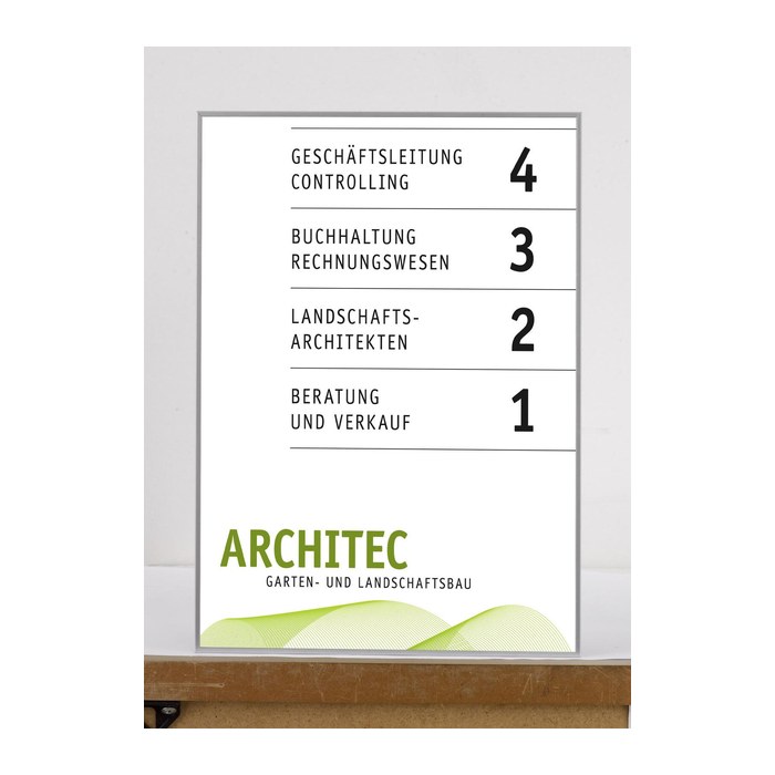 SignSystems® Türschild New Age Metall silber DIN A4, 1 St.